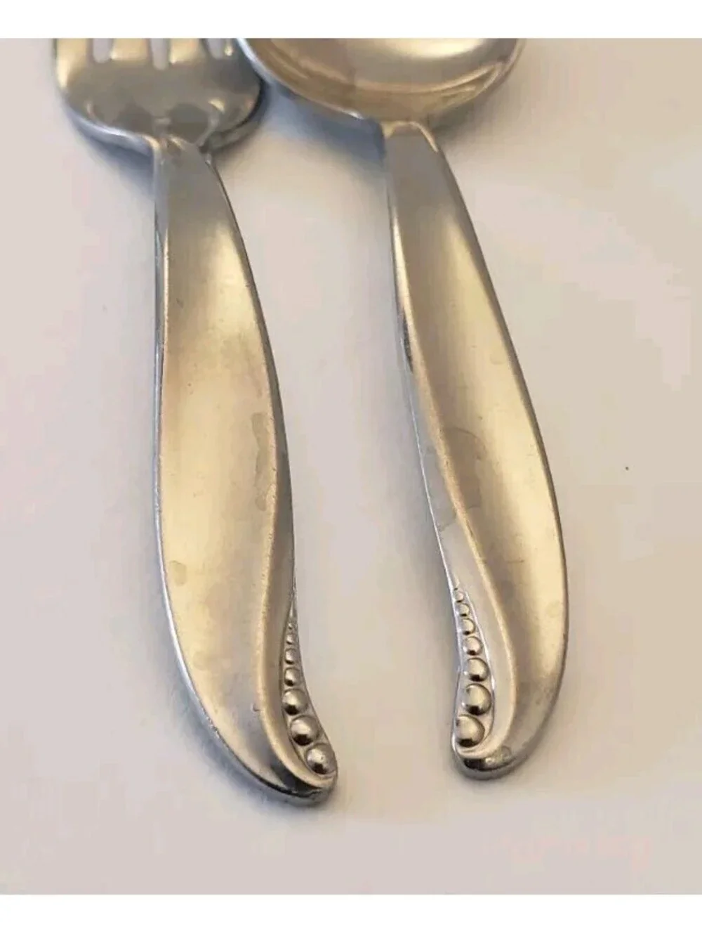 VTG International Stainless Deluxe Tutor Plate Oneida Baby Fork Spoon